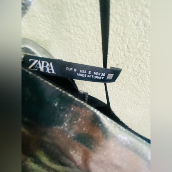 Zara Metallic silver, sparkly rhinestone strap maxi dress Size small - Picture 11 of 12